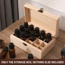 Large Capacity Solid Wood Essential Oil Storage Box 15 Grid Organizer Durable