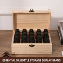 Large Capacity Solid Wood Essential Oil Storage Box 15 Grid Organizer Durable