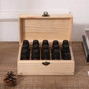 Large Capacity Solid Wood Essential Oil Storage Box 15 Grid Organizer Durable