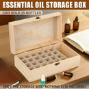 Large Capacity Solid Wood Essential Oil Storage Box 25 Grid Organizer Durable