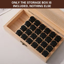Large Capacity Solid Wood Essential Oil Storage Box 25 Grid Organizer Durable