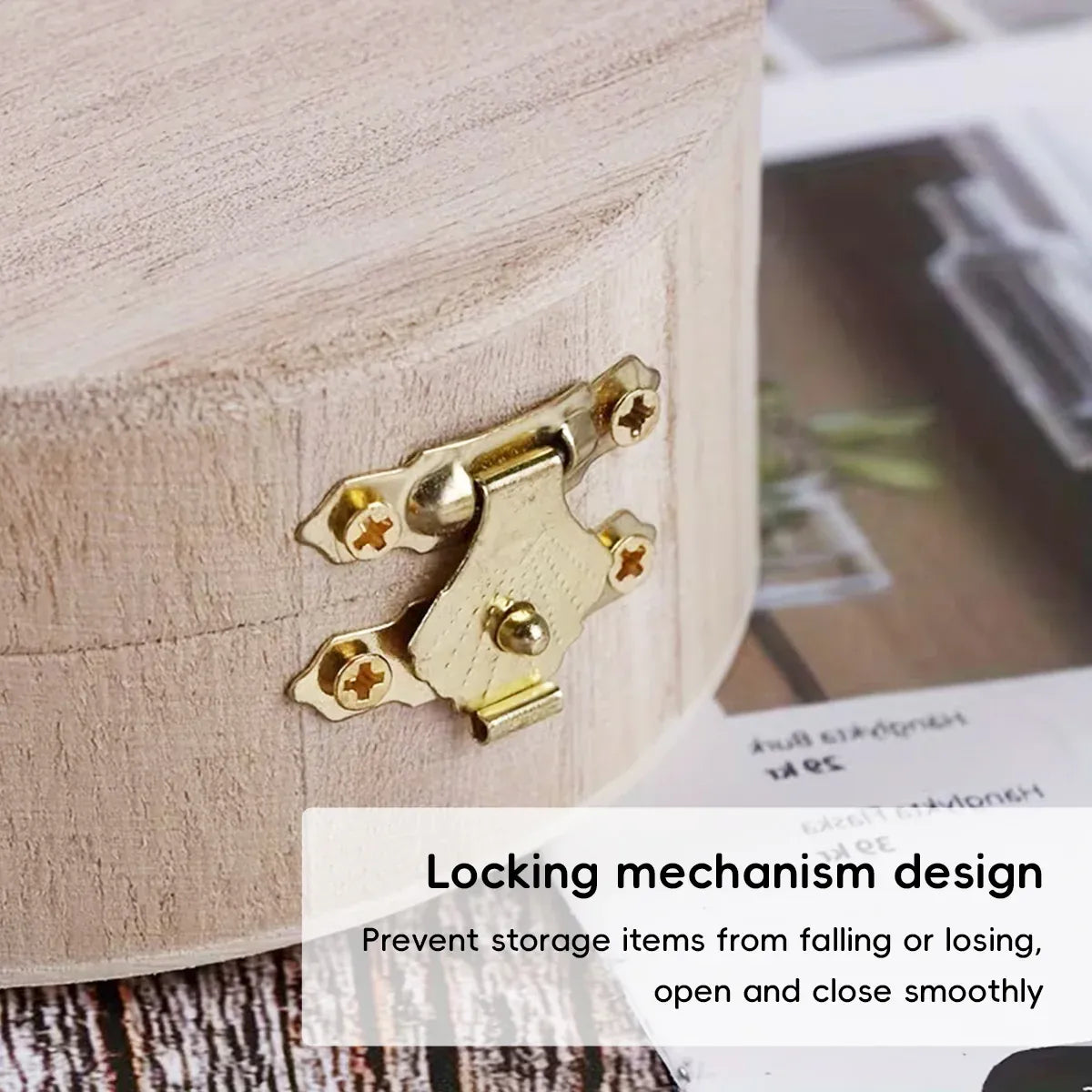 Wooden Storage Boxes Set of 6 with Flip Lids Jewelry Organizer Rustic Vintage AU