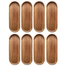 8-Piece Brown Rectangular Serving Tray Set, 29 x 10.5 cm