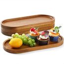 8-Piece Brown Rectangular Serving Tray Set, 29 x 10.5 cm