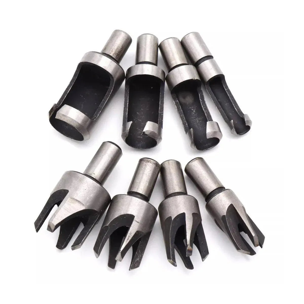 8 PCS Wood Plug Hole Cutter Dowel Maker Cutting Tools Shank Drill Bits With Box