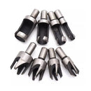 8 PCS Wood Plug Hole Cutter Dowel Maker Cutting Tools Shank Drill Bits With Box