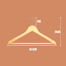10PCS Wooden Clothes Hangers Coat Pant Suit Coathangers Rack Wardrobe Wood