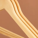 10PCS Wooden Clothes Hangers Coat Pant Suit Coathangers Rack Wardrobe Wood