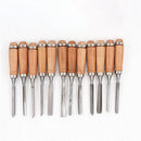 12PCS Wood Carving Chisel Set with Hardwood Handles for Woodturning and DIY