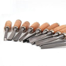 12PCS Wood Carving Chisel Set with Hardwood Handles for Woodturning and DIY