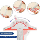 Woodworking Edge Ruler Protractor Angle Measuring Tool Carpenter - 15 inch