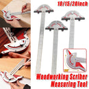 Woodworking Edge Ruler Protractor Angle Measuring Tool Carpenter - 15 inch