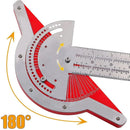 Woodworking Edge Ruler Protractor Angle Measuring Tool Carpenter - 20 inch