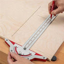 Woodworking Edge Ruler Protractor Angle Measuring Tool Carpenter - 20 inch