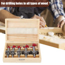 5PCS Woodworking Hole Saw Set Sturdy Durable for Wood Processing Openings Use