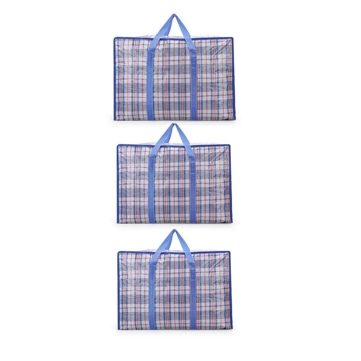 10PCS Large Waterproof Moving Packing Bags Woven Storage Luggage Quilt Bags - Medium