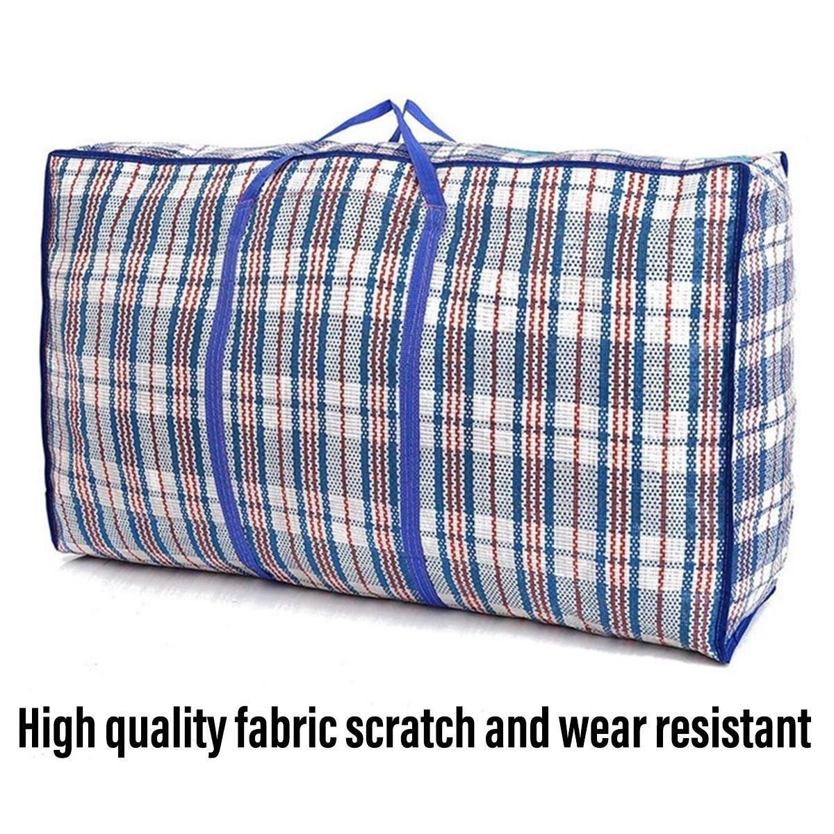 10PCS Large Waterproof Moving Packing Bags Woven Storage Luggage Quilt Bags - Medium