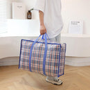 10PCS Large Waterproof Moving Packing Bags Woven Storage Luggage Quilt Bags - Medium