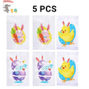 Jumping Sack Race Bags 5pcs Set for Outdoor Garden Party Family Group Activity Game - Rabbit
