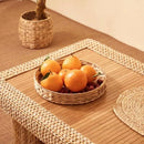 2pcs Rattan Fruit Tray Decorative Storage Trays Multipurpose Shelving Organizer - Square