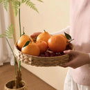 2pcs Rattan Fruit Tray Decorative Storage Trays Multipurpose Shelving Organizer - Square