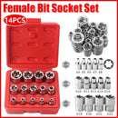 14x E Torx Socket Set Female Start Bit External Hex Torque E4-E24