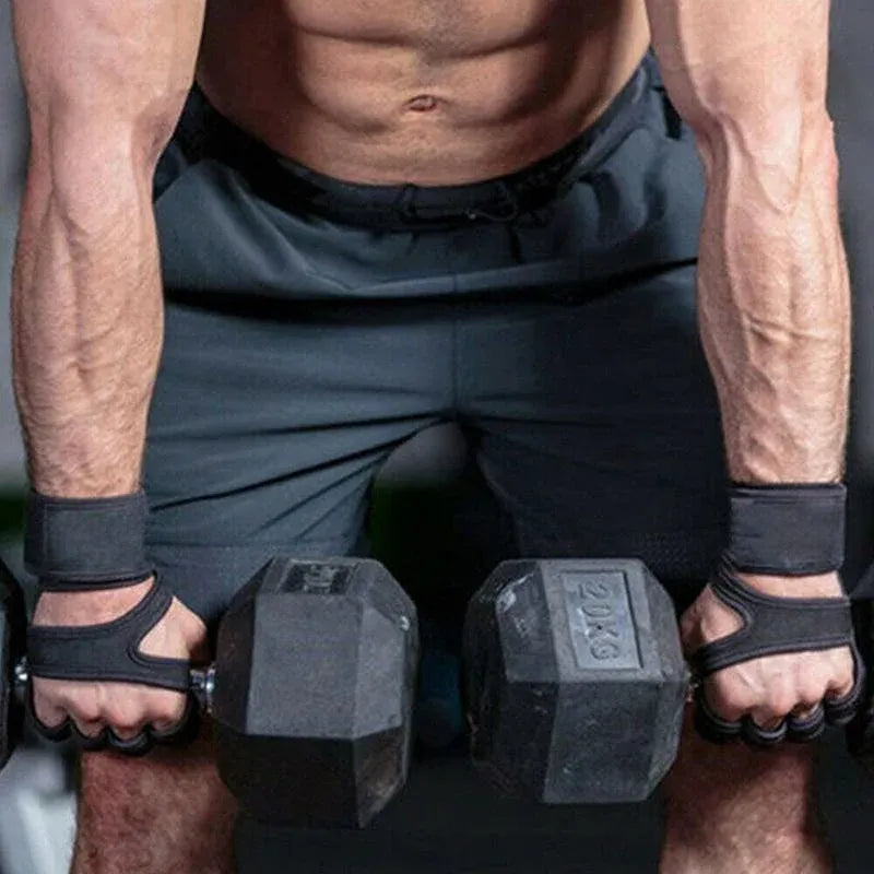 Weight Lifting Training Gloves Women Men Fitness Sports Body Building Gym Gloves - L