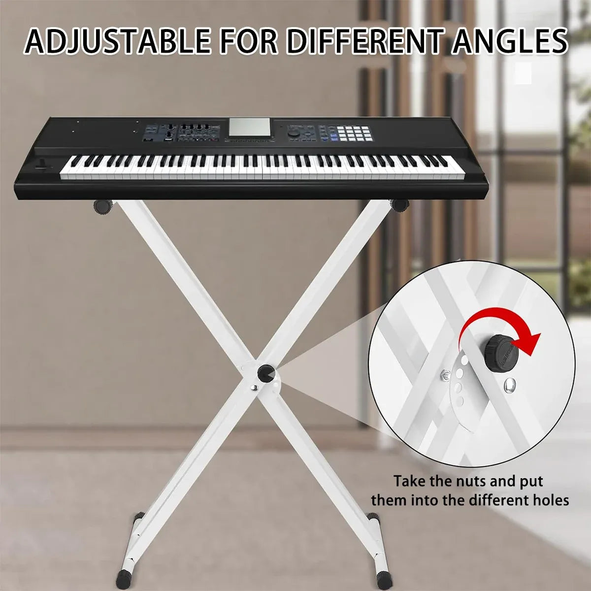 White Electronic Keyboard Stand Electronic Keyboard Stand for Home Studio