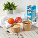 250x Biodegradable Kraft Paper Soup Bucket with Lid Takeaway Tubs Cups - 450ML (16OZ)