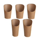 French Fries Holder Kraft Paper Cups Holder Disposable Paper Cups - 14OZ