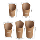 French Fries Holder Kraft Paper Cups Holder Disposable Paper Cups - 12OZ