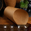French Fries Holder Kraft Paper Cups Holder Disposable Paper Cups - 22OZ