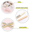 X Shaped Crystal Rhinestone Hair Clip Pin Barrette Hairpins Headwear Accessories - Gold
