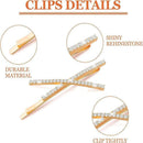X Shaped Crystal Rhinestone Hair Clip Pin Barrette Hairpins Headwear Accessories - Gold