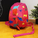 Kids Safety Harness Backpack Toddler Leash Dinosaur Bag Child Anti Lost - pink