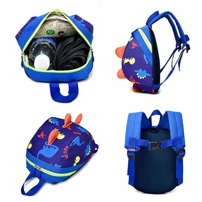 Kids Safety Harness Backpack Toddler Leash Dinosaur Bag Child Anti Lost - pink