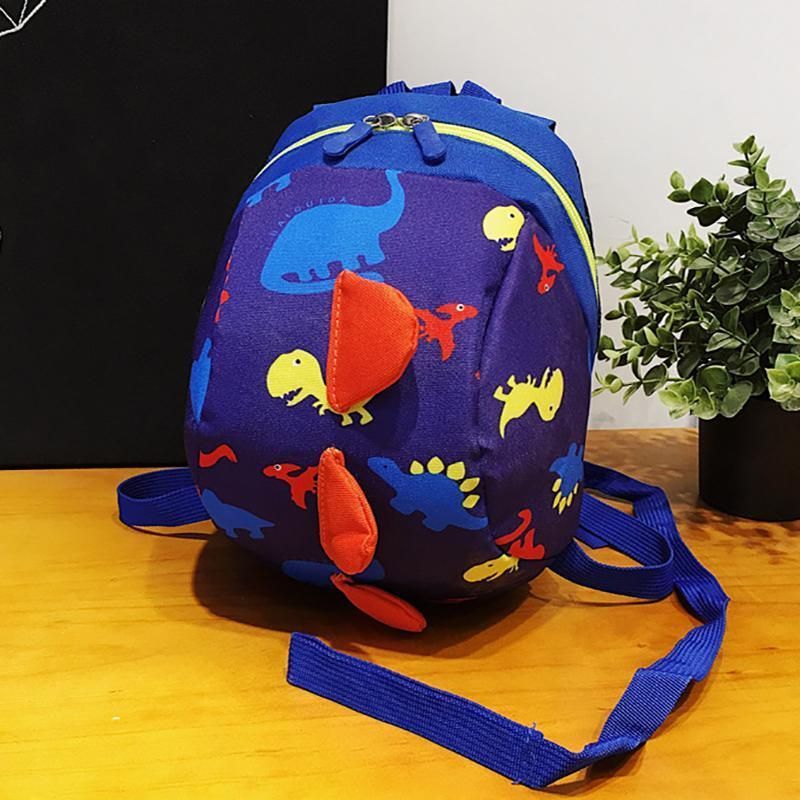 Kids Safety Harness Backpack Toddler Leash Dinosaur Bag Child Anti Lost - pink
