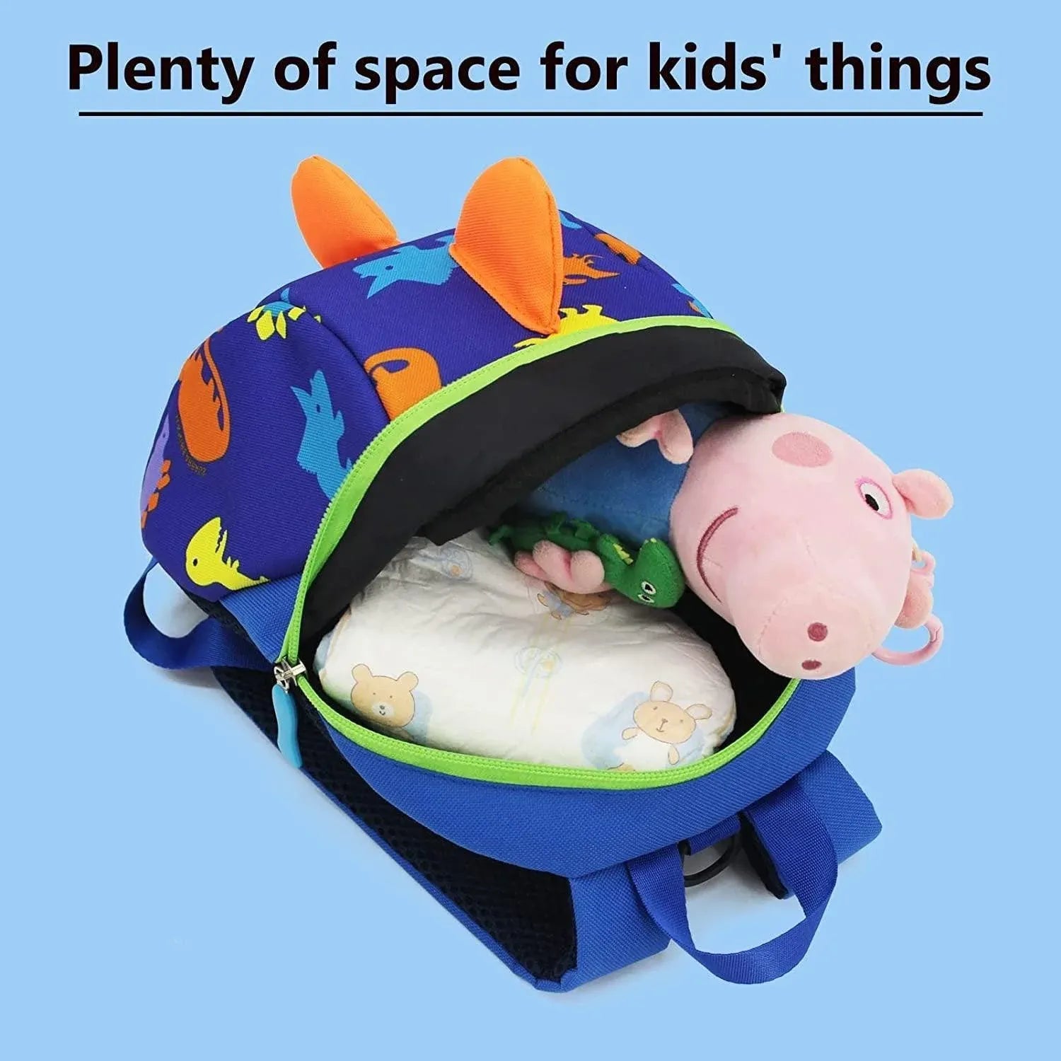Kids Safety Harness Backpack Toddler Leash Dinosaur Bag Child Anti Lost - pink