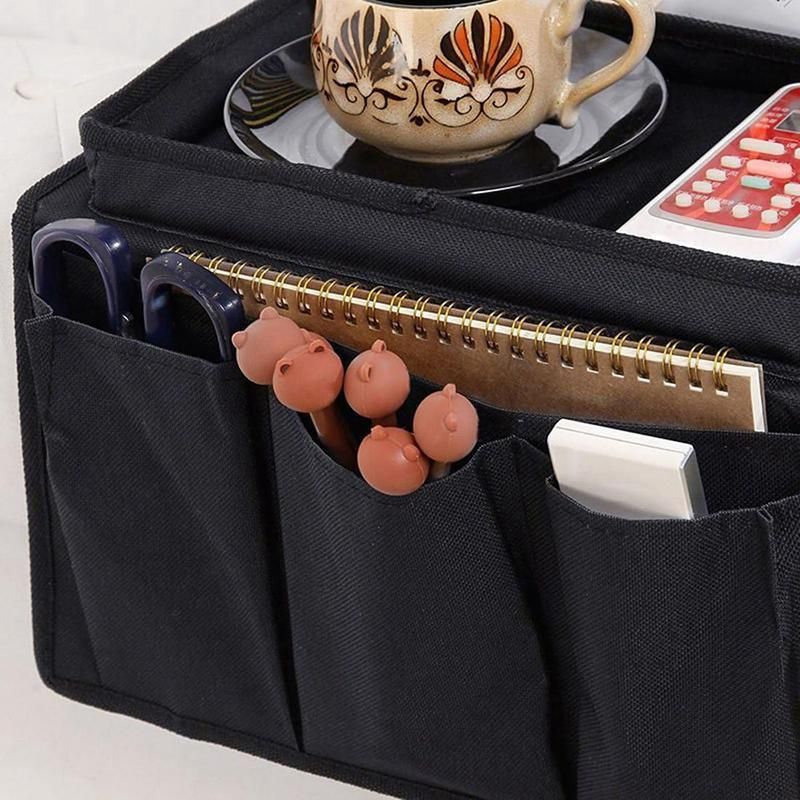 6 Pocket Couch Organizer Remote Storage Holder Sofa Chair Arm Control Rest bag