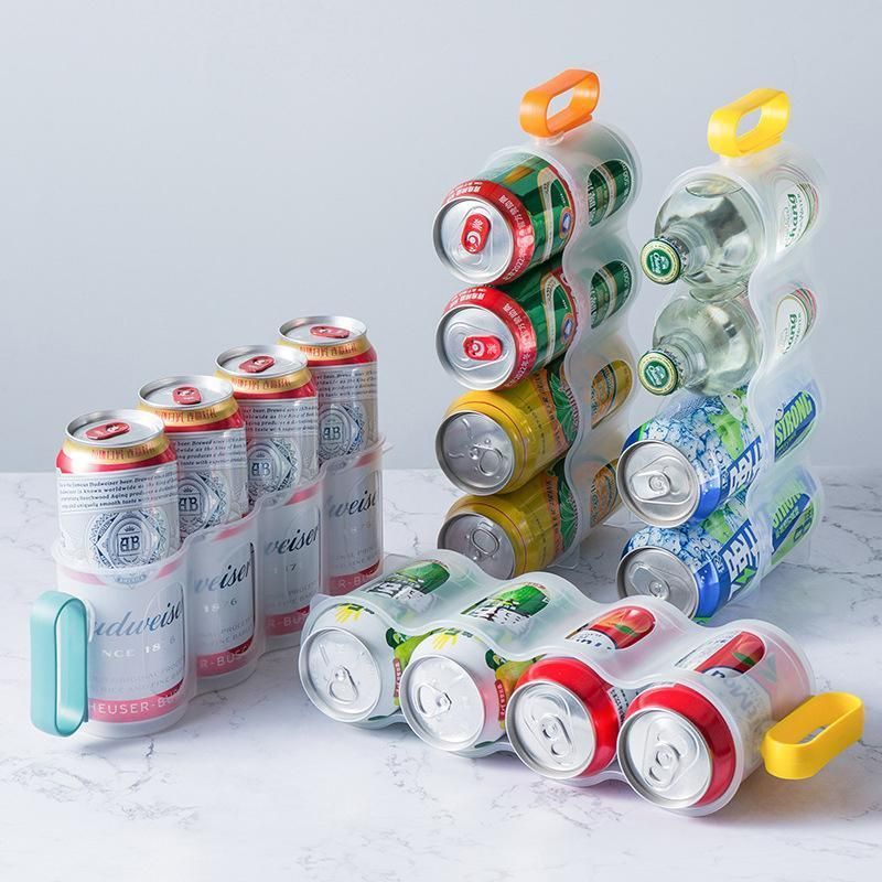 Beer Soda Can Storage Holder Kitchen Fridge Space Saver Rack Organizer 1-3PCS - Green