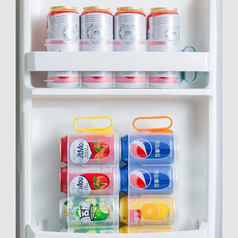 Beer Soda Can Storage Holder Kitchen Fridge Space Saver Rack Organizer 1-3PCS - Yellow