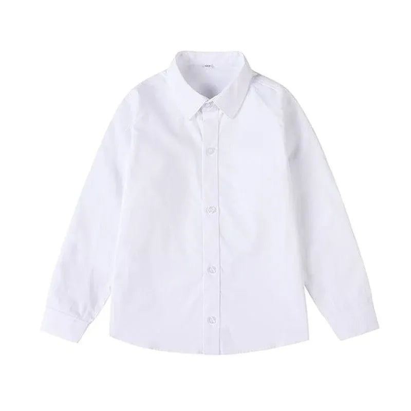 White Girls Peter Pan Collar Long Sleeve School Shirt with two button Adjustable Cuff - XL