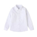 White Girls Peter Pan Collar Long Sleeve School Shirt with two button Adjustable Cuff - XL