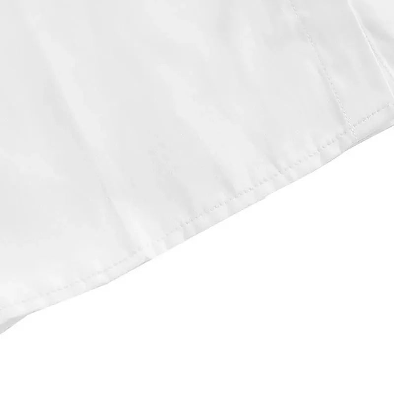 White Girls Peter Pan Collar Long Sleeve School Shirt with two button Adjustable Cuff - XL