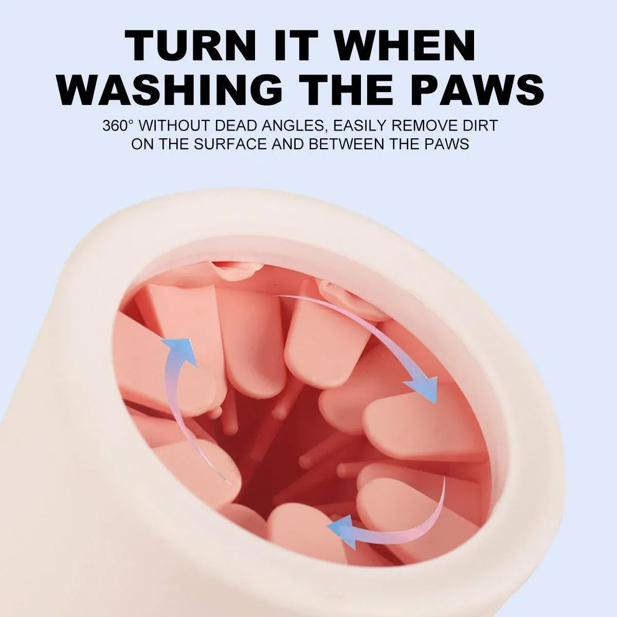 Pet Foot Wash Cup Automatic No-Rub Paw Cleaner Cat Dog Paw Washing Cup Clean - Grey