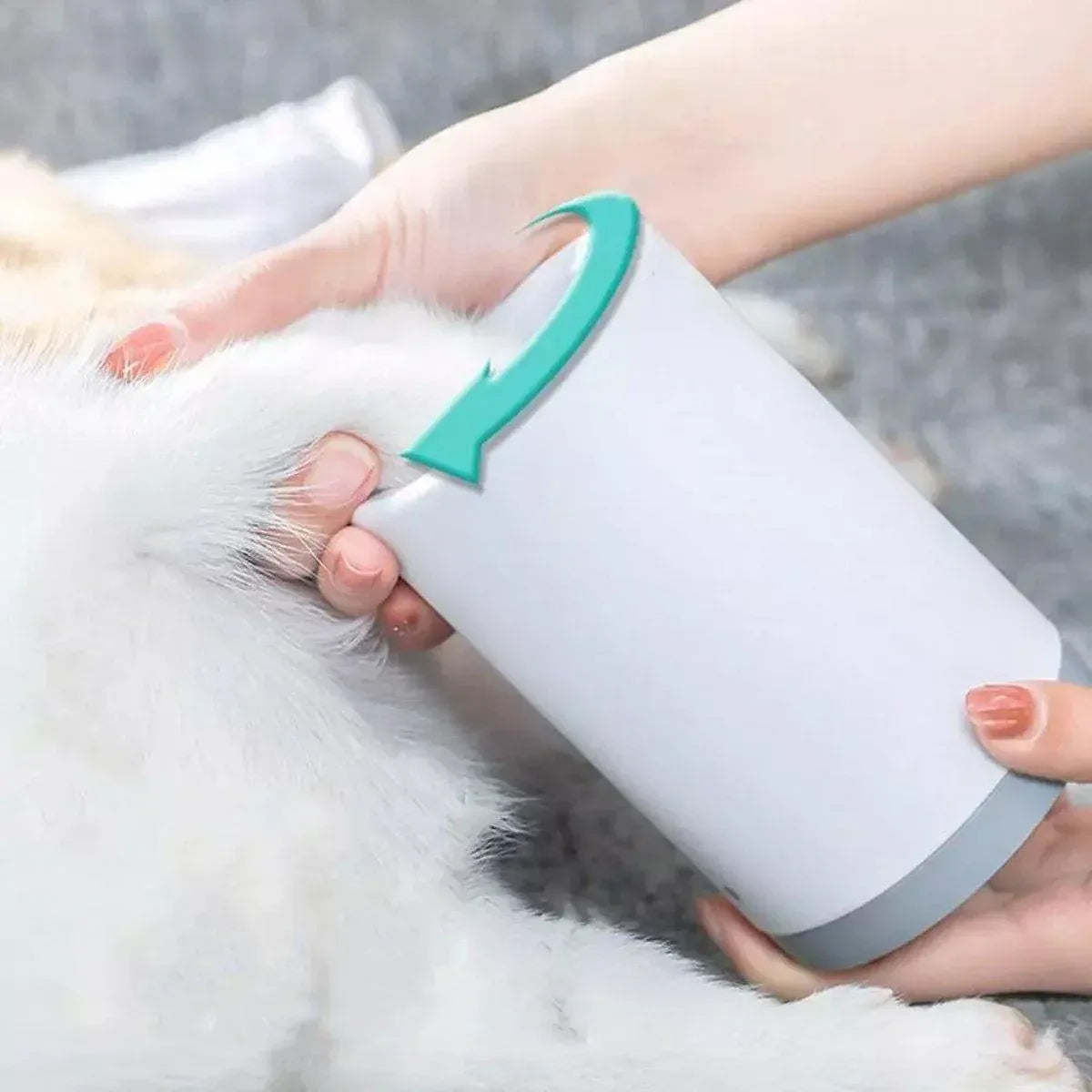 Pet Foot Wash Cup Automatic No-Rub Paw Cleaner Cat Dog Paw Washing Cup Clean - Grey