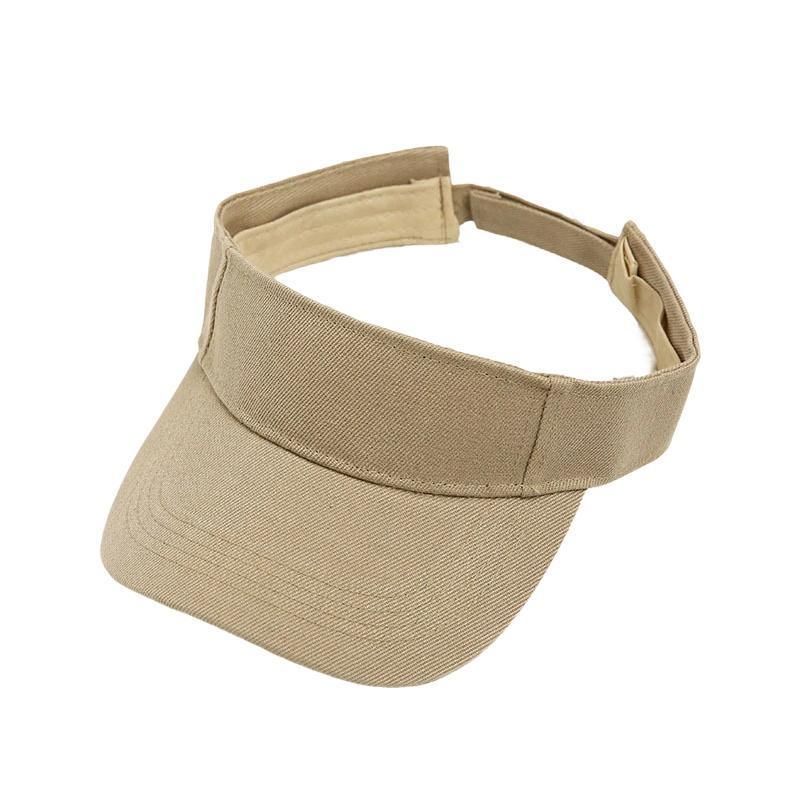 Women Adjustable UV Protection Sport Visor Cap Beach Sun Hat New Stylish Design - Khaki
