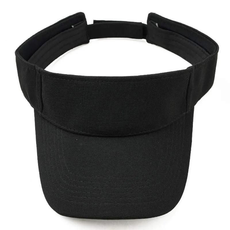 Women Adjustable UV Protection Sport Visor Cap Beach Sun Hat New Stylish Design - Black