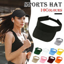 Women Adjustable UV Protection Sport Visor Cap Beach Sun Hat New Stylish Design - Orange
