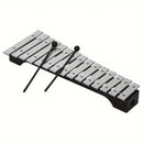 4-Piece 15-Note Glockenspiel Set with Mallets and Carry Bag